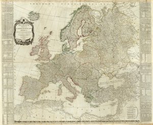 Avrupa imparatorluklarına, krallıklarına, devletlerine, cumhuriyetlerine bölünmüştür. by Thomas Kitchin